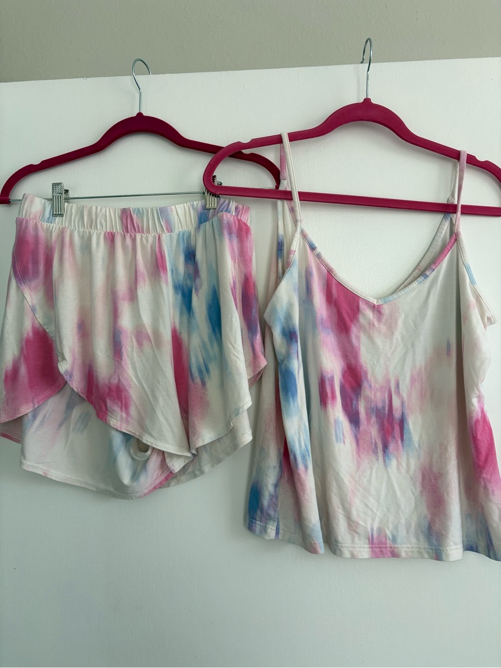 Old Navy Pink, Blue & Cream Tie-Dye Tank